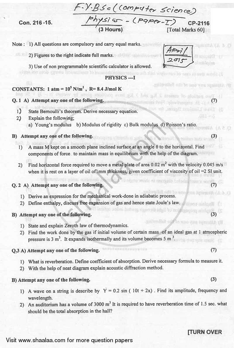1st year physics mcqs with answers pdf
